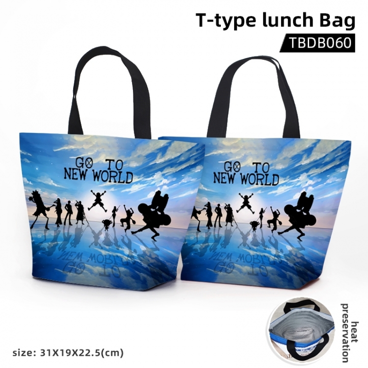 One Piece Anime T-shaped bento bag waterproof bento bag 31X19X22.5CM TBDB060