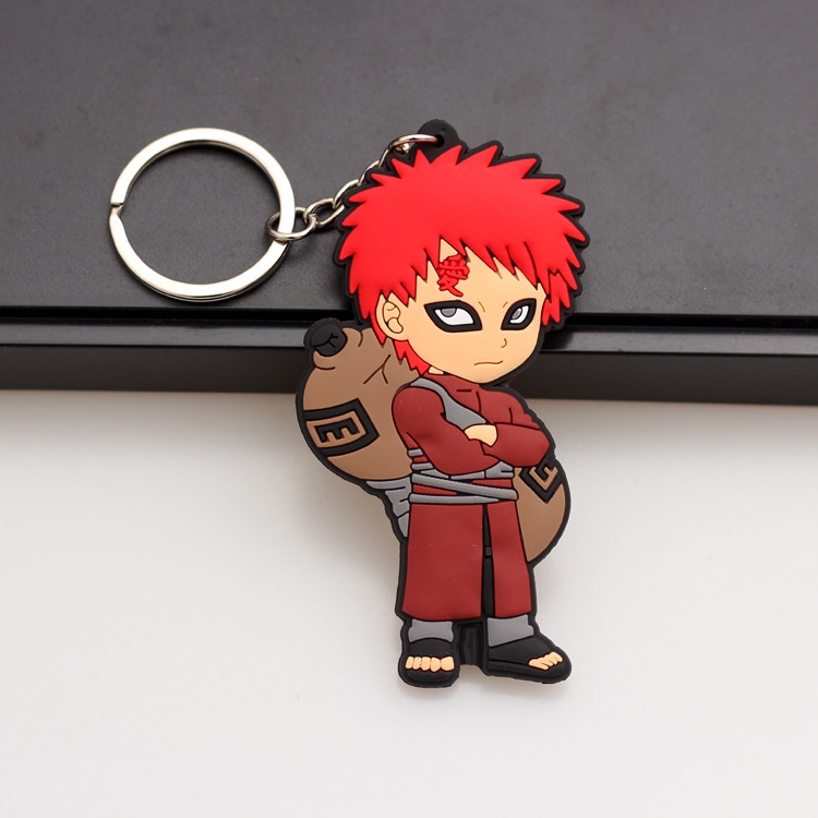 Naruto Anime peripheral double-sided soft rubber keychain PVC pendant 6-8cm price for 5 pcs
