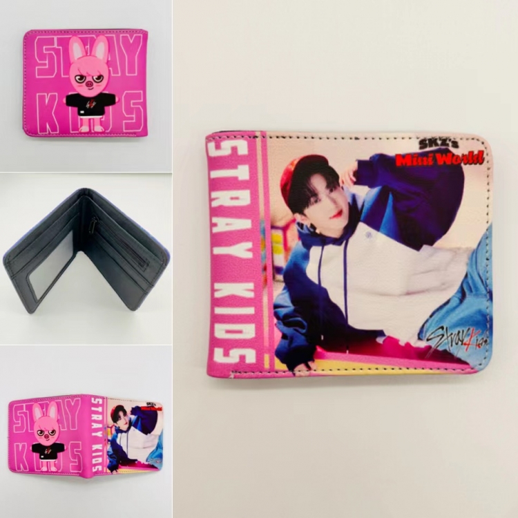 Stray Kids Full color  Two fold short card case wallet 11X9.5CM