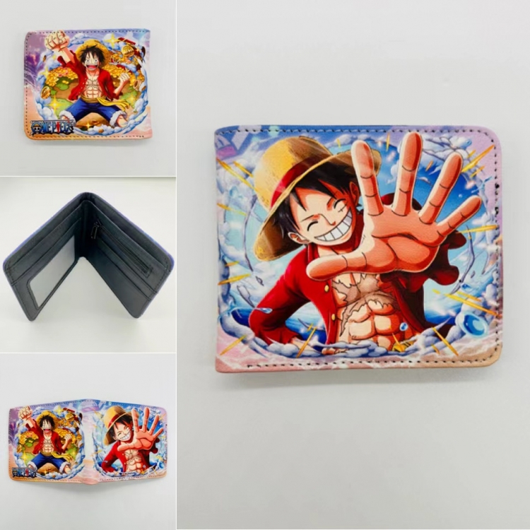 One Piece Full color  Two fold short card case wallet 11X9.5CM