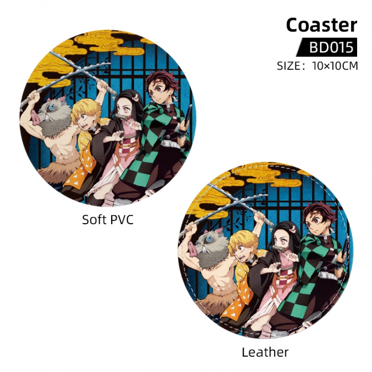 Demon Slayer Kimets Anime peripheral coaster 10x10cm price for 5 pcs BD015