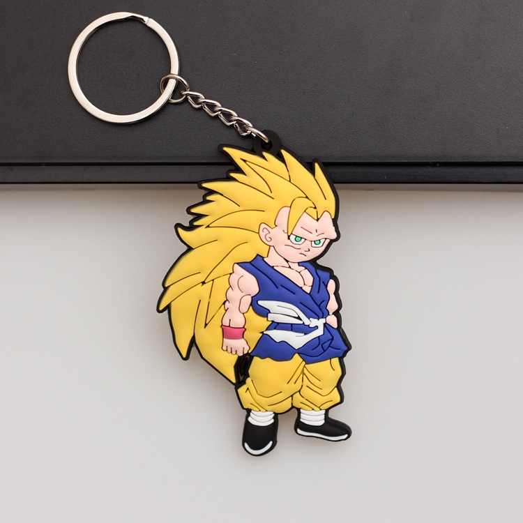 DRAGON BALL Anime peripheral double-sided soft rubber keychain PVC pendant 6-8cm price for 5 pcs