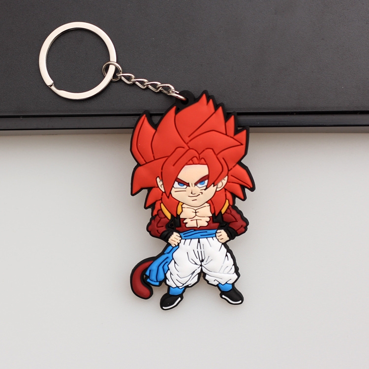 DRAGON BALL Anime peripheral double-sided soft rubber keychain PVC pendant 6-8cm price for 5 pcs