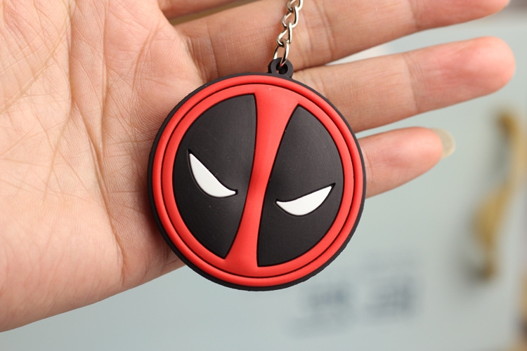 Deadpool Anime peripheral double-sided soft rubber keychain PVC pendant 6-8cm price for 5 pcs