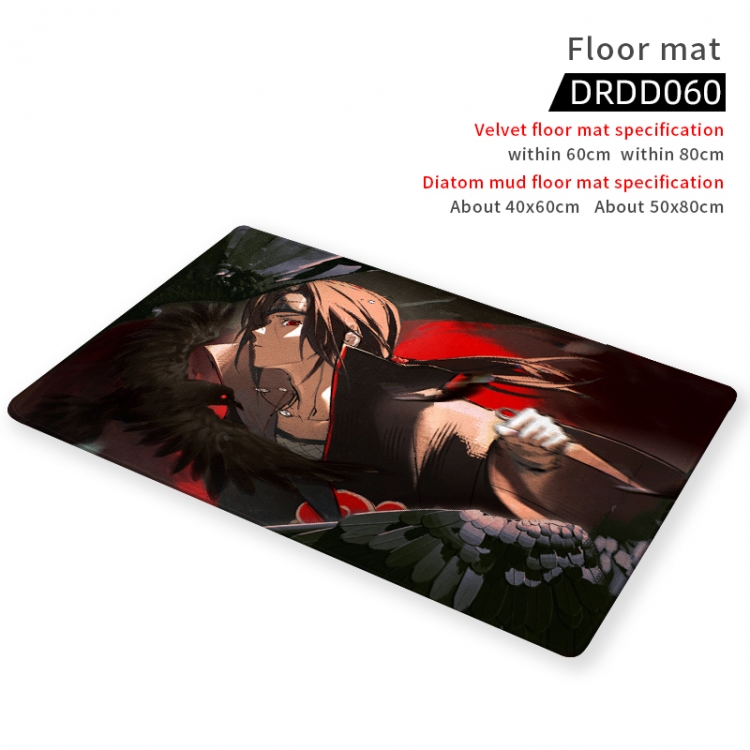 Naruto Anime short velvet floor mat 40X60CM DRDD060