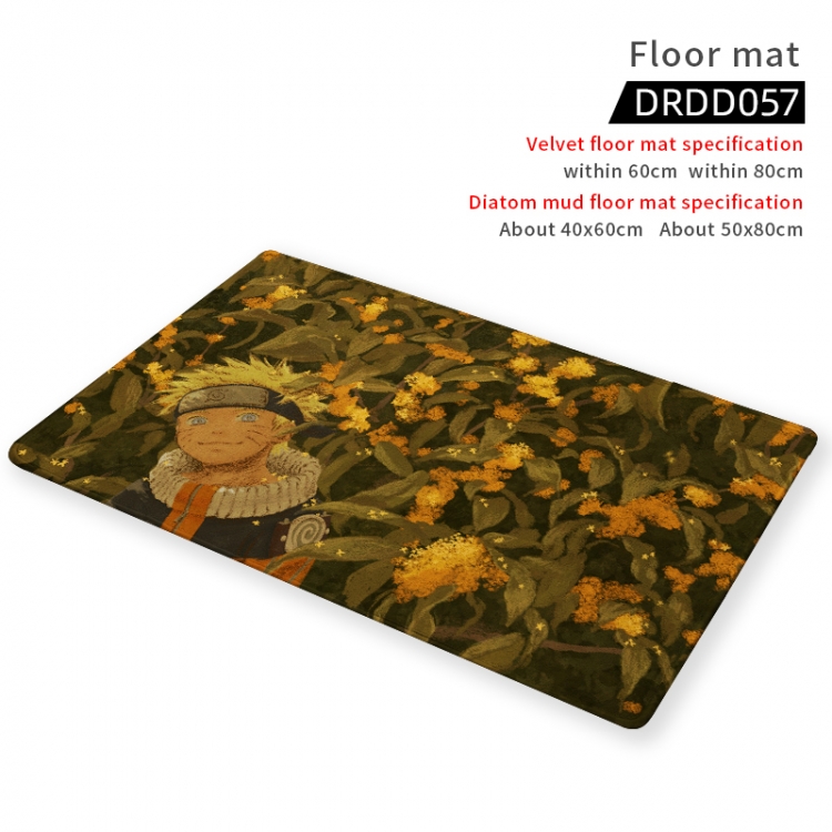 Naruto Anime short velvet floor mat 40X60CM DRDD057