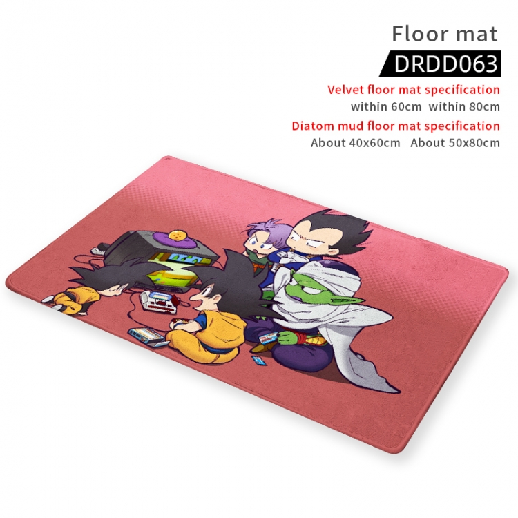 DRAGON BALL Anime short velvet floor mat 40X60CM DRDD063