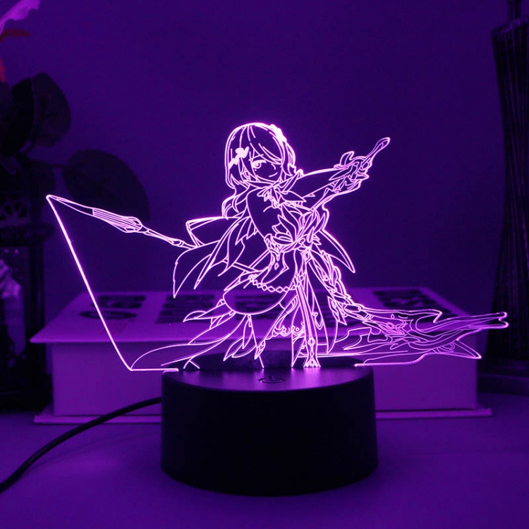 Collapse 3 3D night light USB touch switch colorful acrylic table lamp BLACK BASE