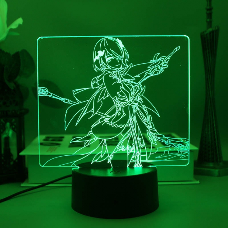 Collapse 3 3D night light USB touch switch colorful acrylic table lamp BLACK BASE