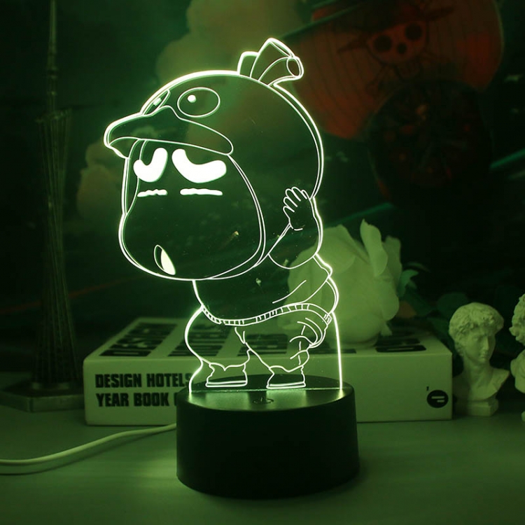 CrayonShin 3D night light USB touch switch colorful acrylic table lamp BLACK BASE