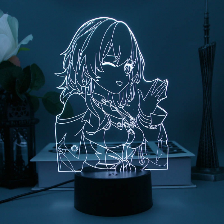 Collapse 3D night light USB touch switch colorful acrylic table lamp BLACK BASE