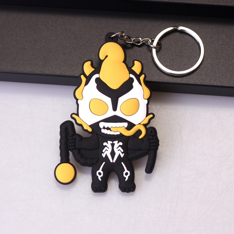 Spiderman Anime peripheral double-sided soft rubber keychain PVC pendant 6-8cm price for 5 pcs