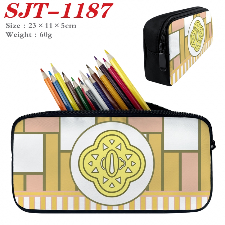 Demon Slayer Kimets  Anime nylon student pencil case 23x11x5cm  SJT-1187