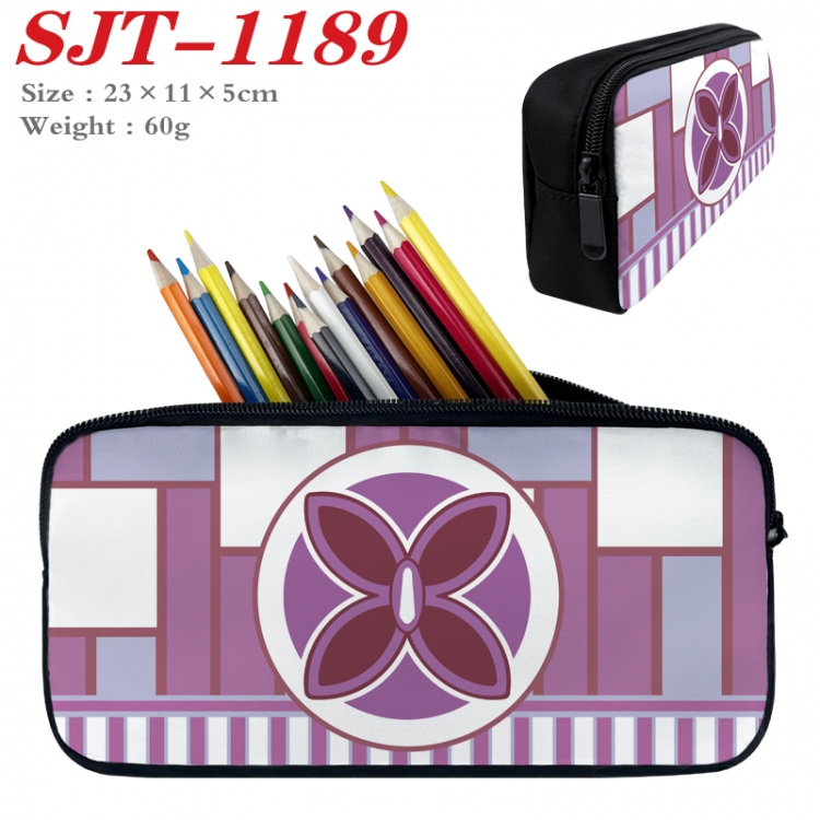 Demon Slayer Kimets  Anime nylon student pencil case 23x11x5cm SJT-1189