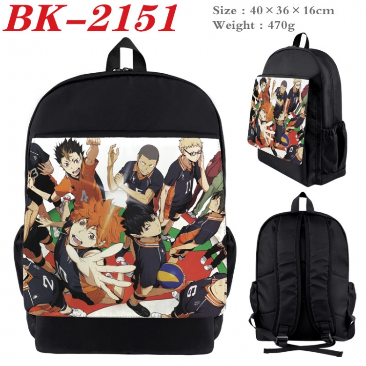 Haikyuu!! New nylon canvas waterproof backpack 40X36X16CM