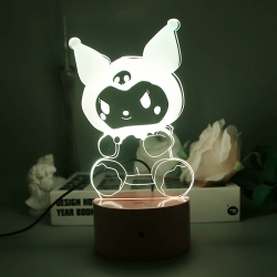 Kuromi 3D night light USB touc...