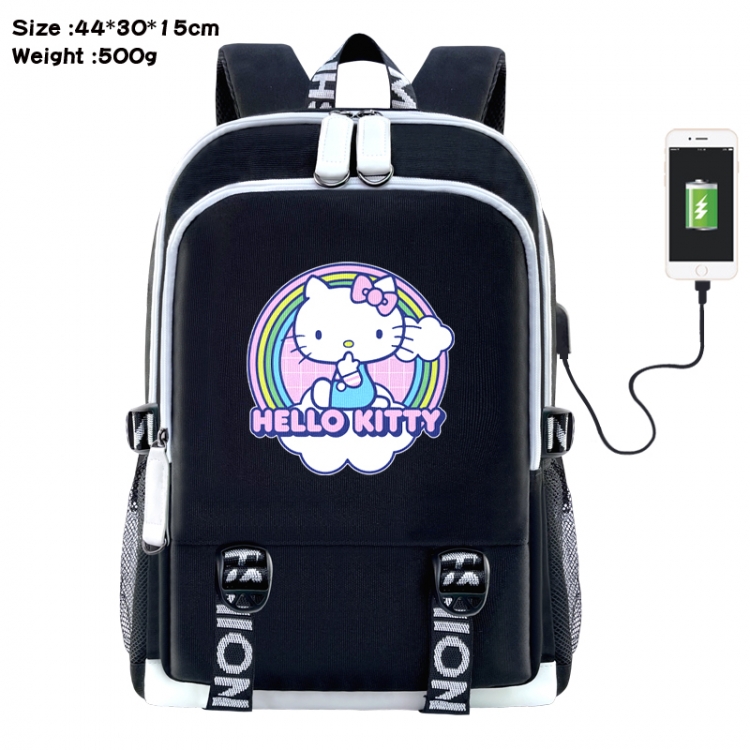 Sanrio Anime Double Zipper Data Backpack 44X30X15CM