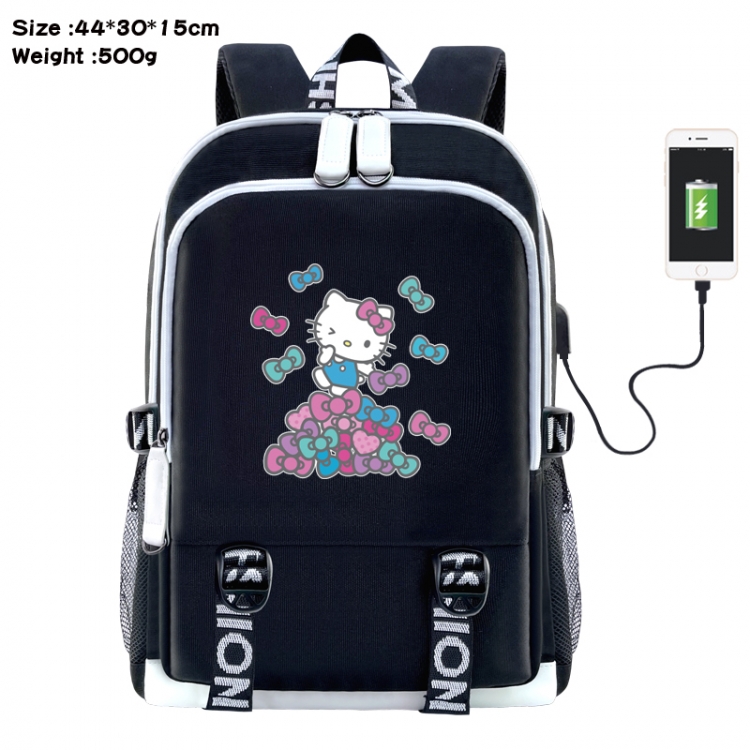 Sanrio Anime Double Zipper Data Backpack 44X30X15CM