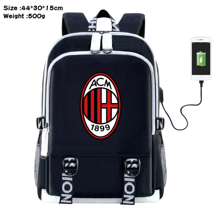 Football Anime Double Zipper Data Backpack 44X30X15CM