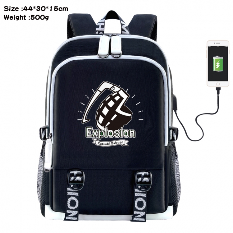 My Hero Academia Anime Double Zipper Data Backpack 44X30X15CM