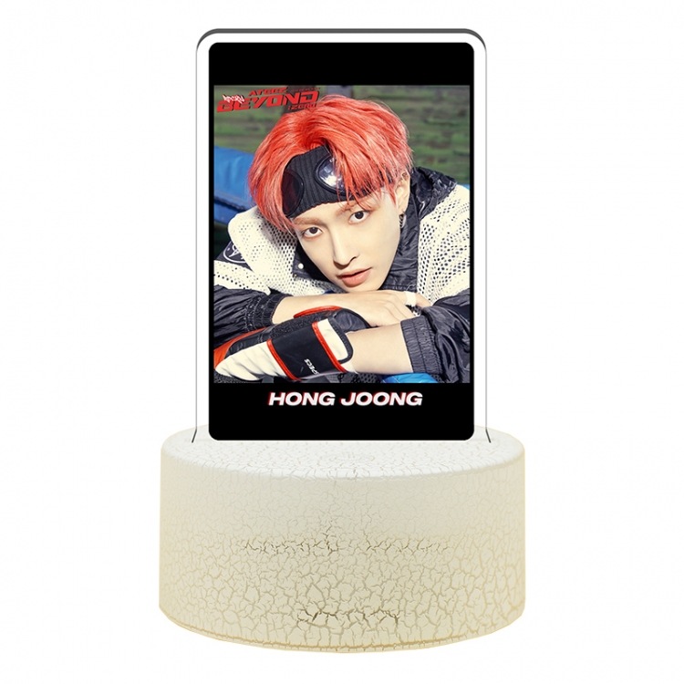 ATEEZ Acrylic night light 16 kinds of color changing USB interface box 14X7X4CM white base