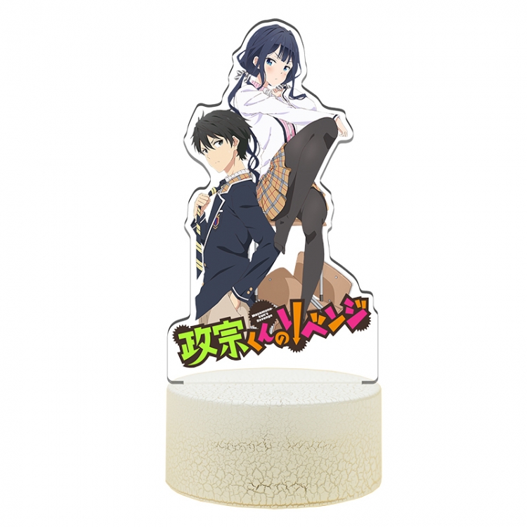 Masamune-kuns Revenge Acrylic Night Light 16 Color-changing USB Interface Box Set 19X7X4CM white base