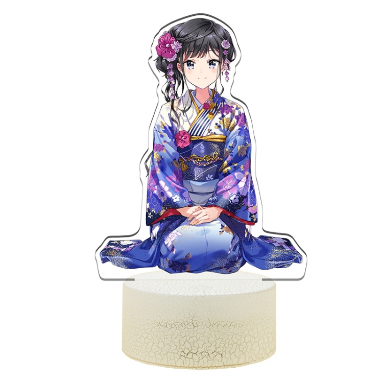 Masamune-kuns Revenge Acrylic Night Light 16 Color-changing USB Interface Box Set 19X7X4CM white base