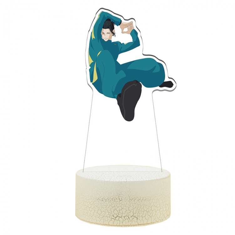 Jujutsu Kaisen Acrylic Night Light 16 Color-changing USB Interface Box Set 19X7X4CM white base