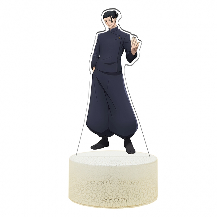 Jujutsu Kaisen Acrylic Night Light 16 Color-changing USB Interface Box Set 19X7X4CM white base