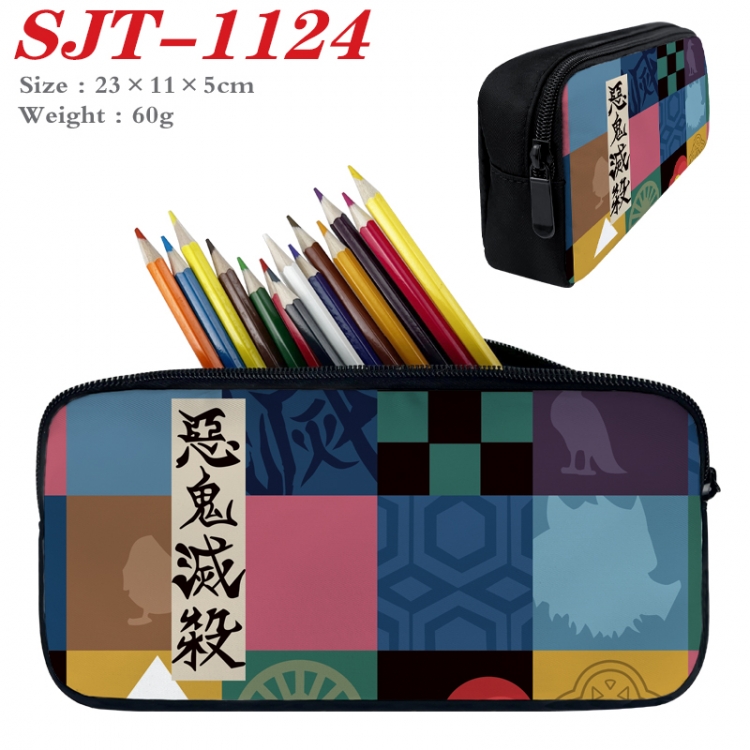 Demon Slayer Kimets  Anime nylon student pencil case 23x11x5cm  SJT-1124