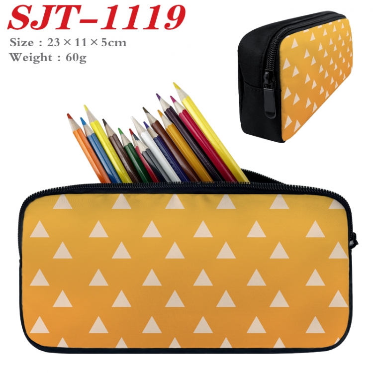 Demon Slayer Kimets  Anime nylon student pencil case 23x11x5cm SJT-1119