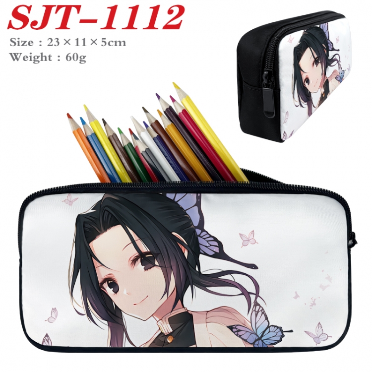 Demon Slayer Kimets  Anime nylon student pencil case 23x11x5cm SJT-1112