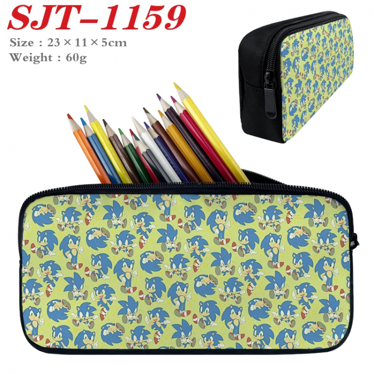Sonic The Hedgehog  Anime nylon student pencil case 23x11x5cm