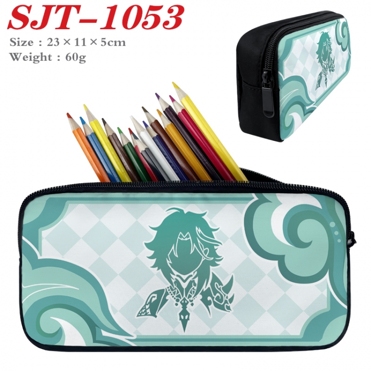 Genshin Impact  Anime nylon student pencil case 23x11x5cm