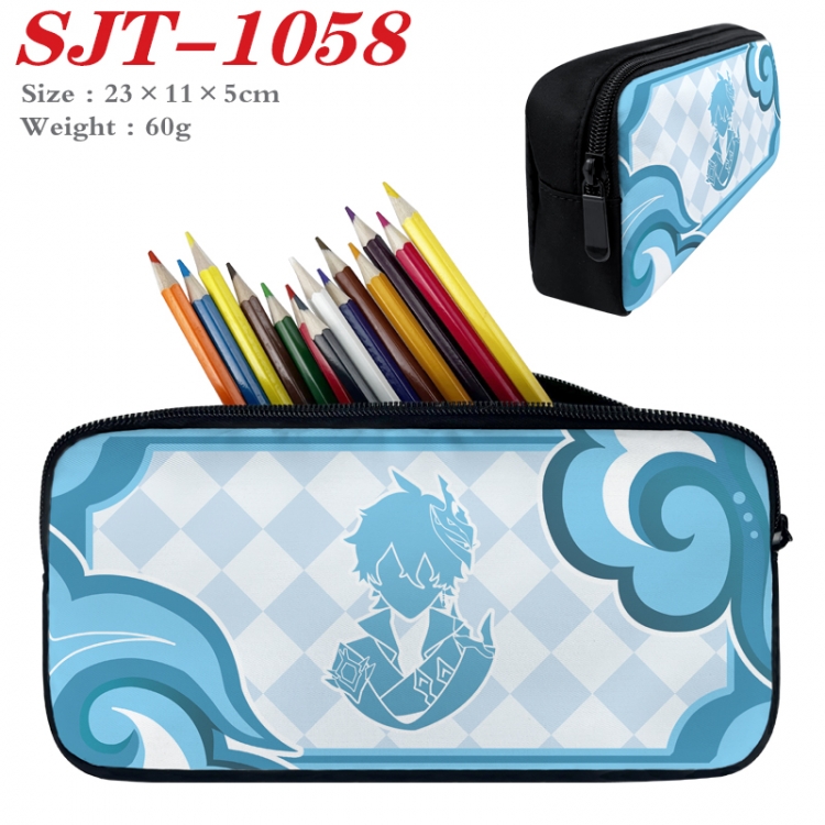 Genshin Impact  Anime nylon student pencil case 23x11x5cm