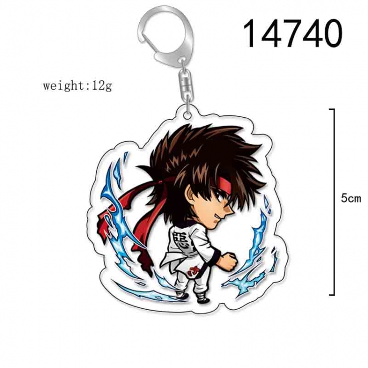 RUROUNI KENSHIN Anime Acrylic Keychain Charm price for 5 pcs 14740