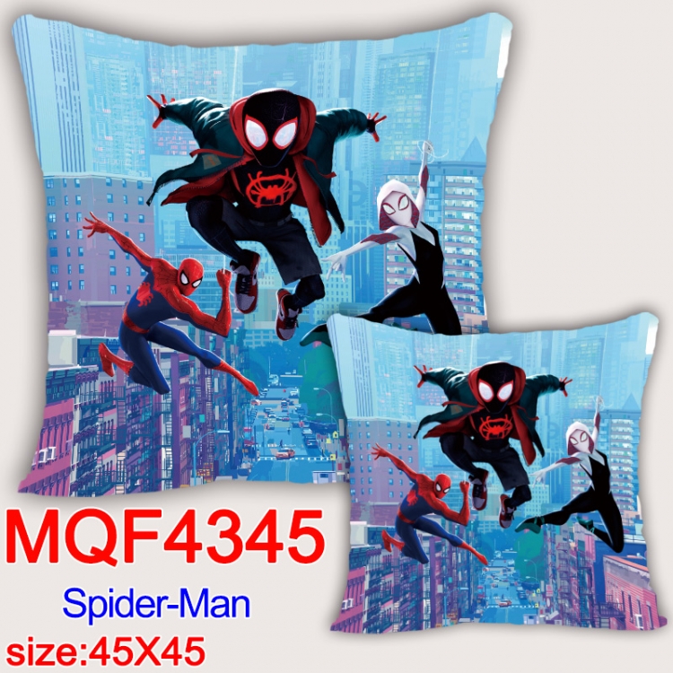 Spiderman Anime square full-color pillow cushion 45X45CM NO FILLING
