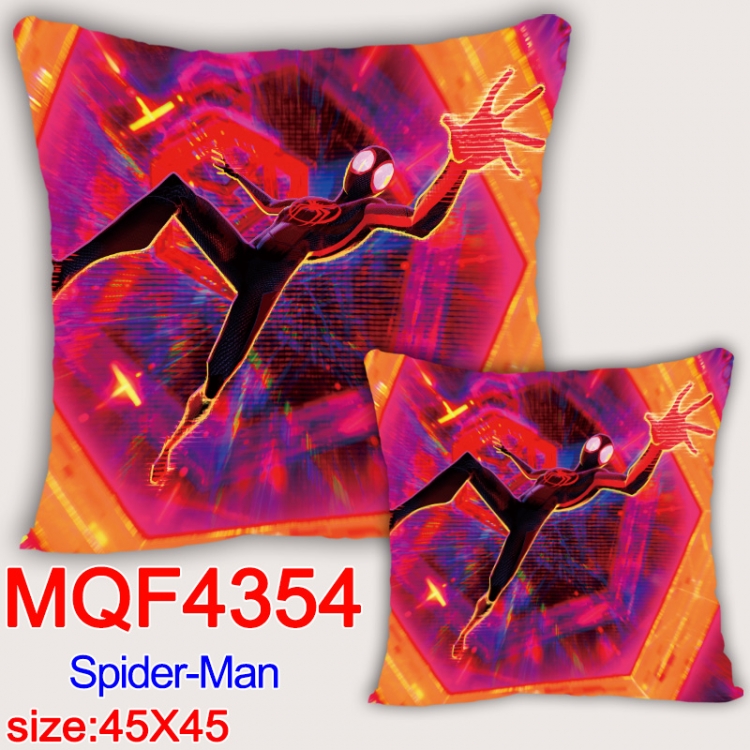Spiderman Anime square full-color pillow cushion 45X45CM NO FILLING