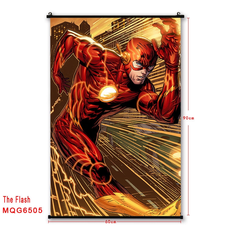 The Flash Anime black Plastic rod Cloth painting Wall Scroll 60X90CM MQG-6505