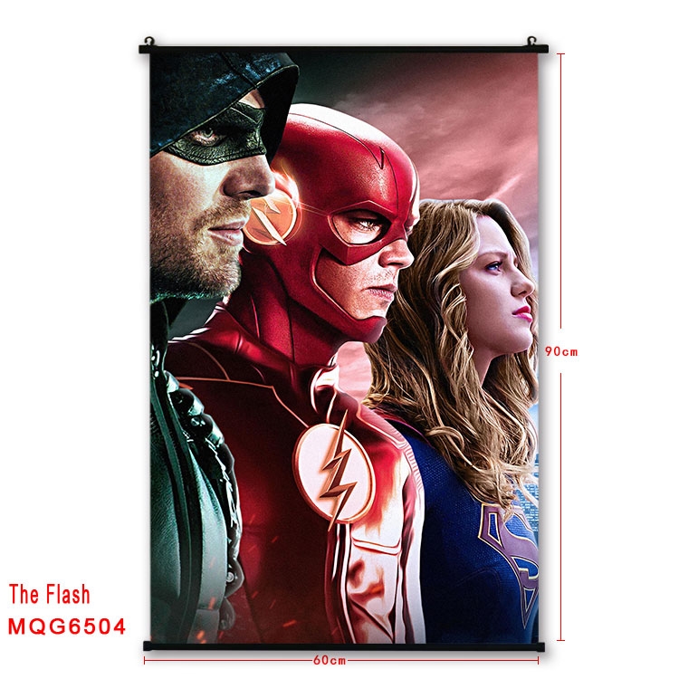 The Flash Anime black Plastic rod Cloth painting Wall Scroll 60X90CM MQG-6504