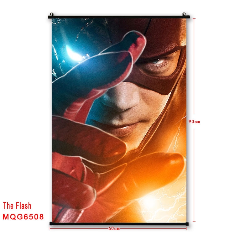 The Flash Anime black Plastic rod Cloth painting Wall Scroll 60X90CM MQG-6508