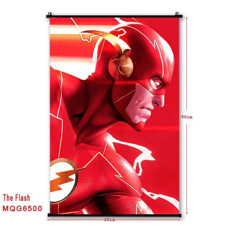 The Flash Anime black Plastic rod Cloth painting Wall Scroll 60X90CM MQG-6500