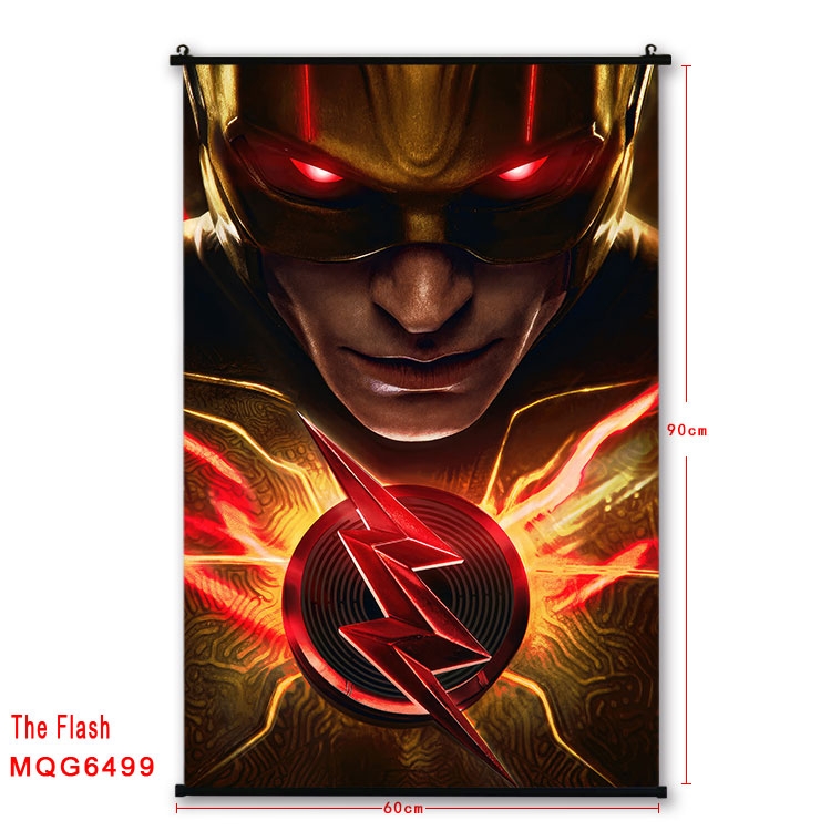 The Flash Anime black Plastic rod Cloth painting Wall Scroll 60X90CM MQG-6499