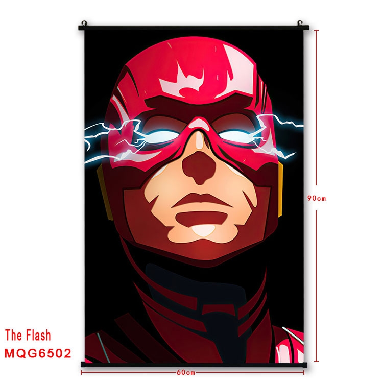 The Flash Anime black Plastic rod Cloth painting Wall Scroll 60X90CM MQG-6502