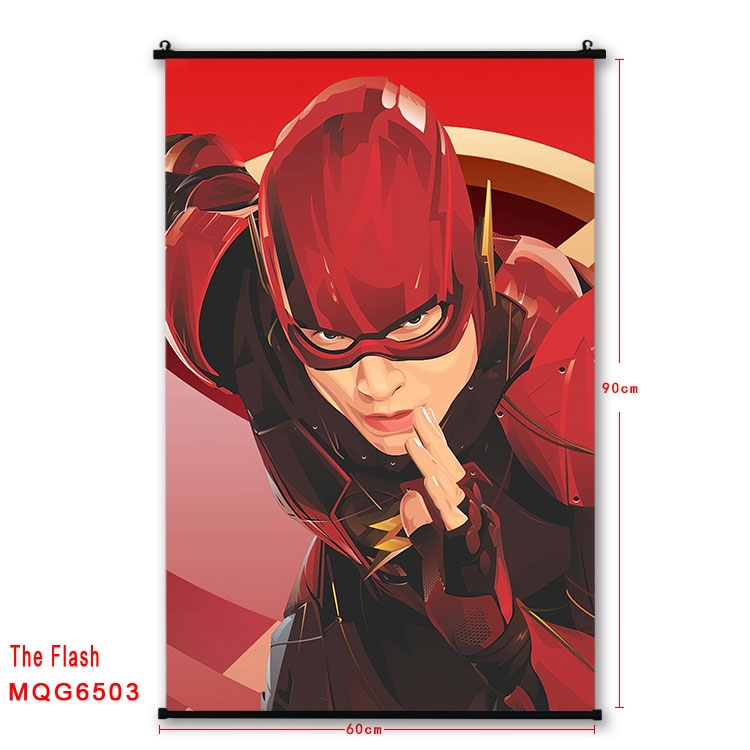 The Flash Anime black Plastic rod Cloth painting Wall Scroll 60X90CM MQG-6503