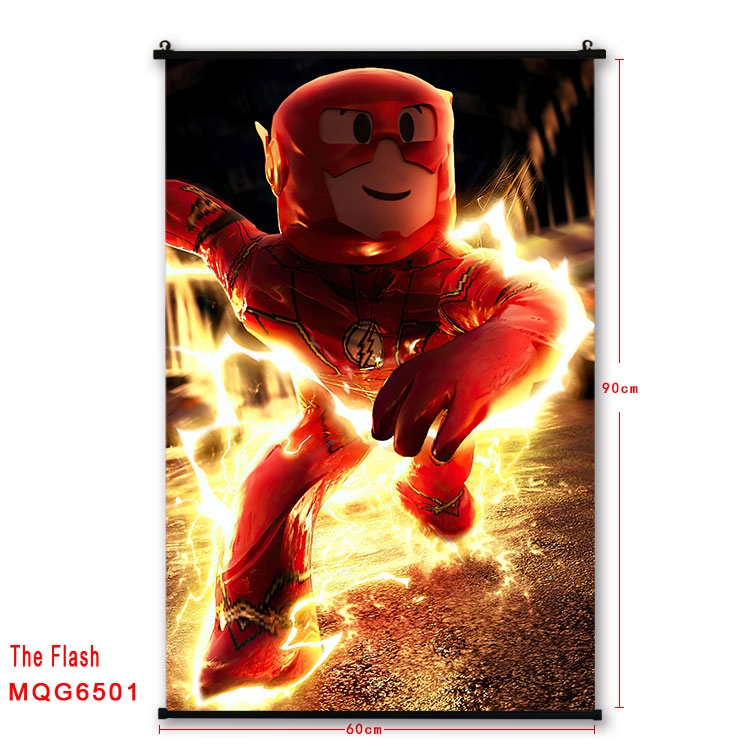 The Flash Anime black Plastic rod Cloth painting Wall Scroll 60X90CM MQG-6501