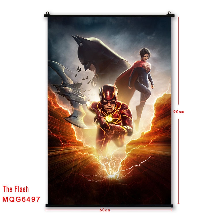 The Flash Anime black Plastic rod Cloth painting Wall Scroll 60X90CM MQG-6497