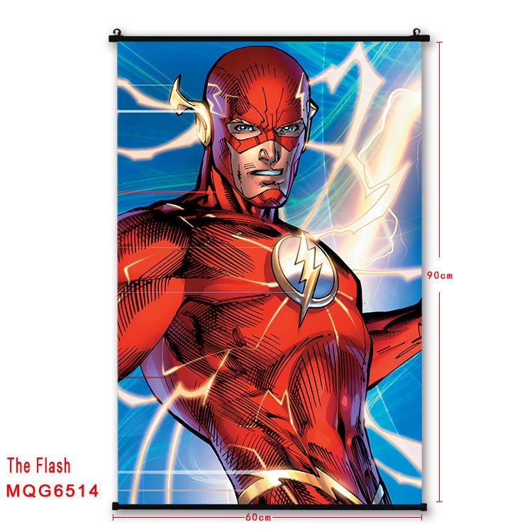 The Flash Anime black Plastic rod Cloth painting Wall Scroll 60X90CM MQG-6514