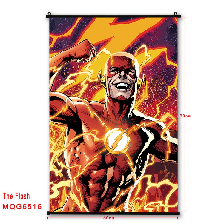 The Flash Anime black Plastic rod Cloth painting Wall Scroll 60X90CM MQG-6516