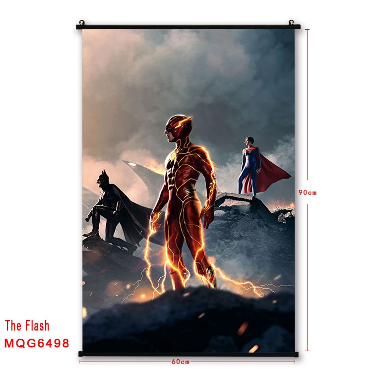 The Flash Anime black Plastic rod Cloth painting Wall Scroll 60X90CM MQG-6498